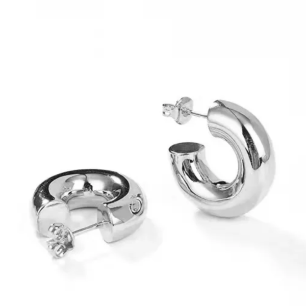 Hypoallergenic Water Safe Everyday Casual Fun Statement Jewellery 18K Gold PVD Plating Chunky Naga Hoop Earrings