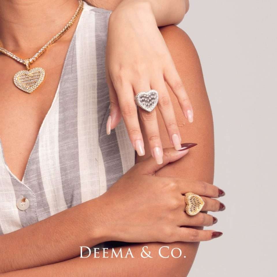 Hypoallergenic Water Safe Eco Brass Girly Valentines Day Jewellery Icy Cold Heart Bold Statement Chunky Ring