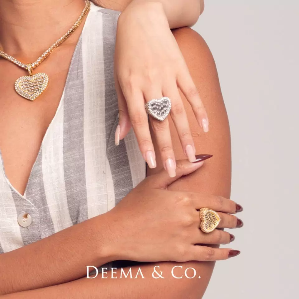 Hypoallergenic Water Safe Eco Brass Girly Valentines Day Jewellery Icy Cold Heart Bold Statement Chunky Ring