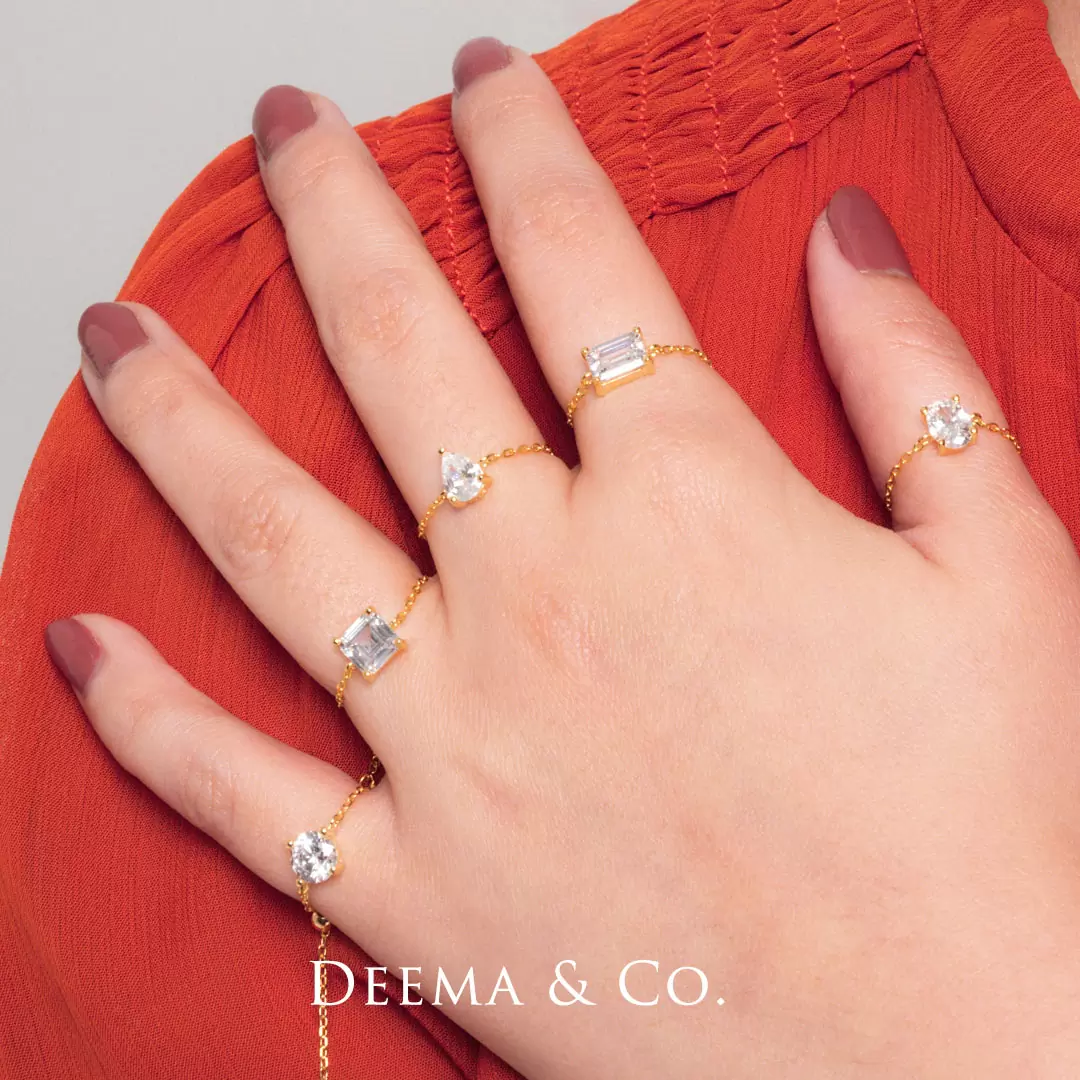Hypoallergenic Water Safe 18K Gold PVD Plating Wedding Anniversary Bold Statement Jewellery Simple Adjustable Ring