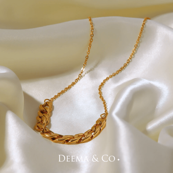 No Green Skin Showerproof Stainless Steel Everyday Statement Jewellery Kerb Link Chain Necklace