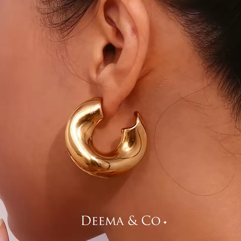 agape gold hoops model