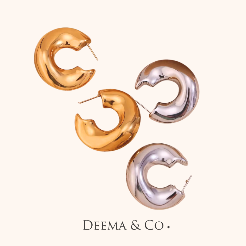 Agape Wave Hoops – Jewelry that tells your story | Deema & Co.