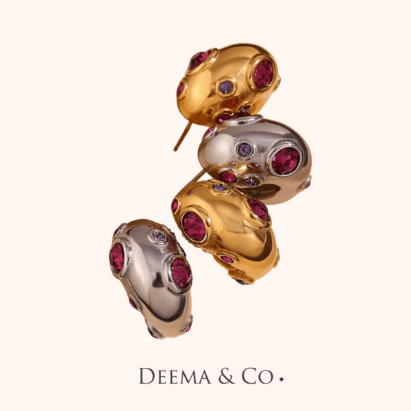 Isnet Bubble Curve CZ Hoops – Jewelry that tells your story | Deema & Co.