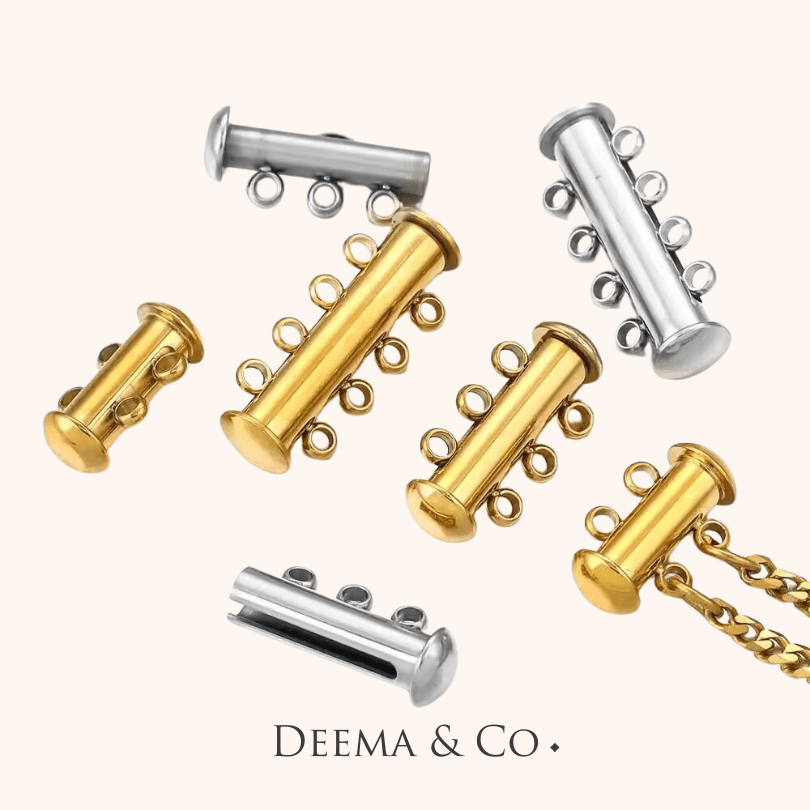 No Green Skin Showerproof Stainless Steel Everyday Jewellery Silver Gold Statement Connector for Necklaces