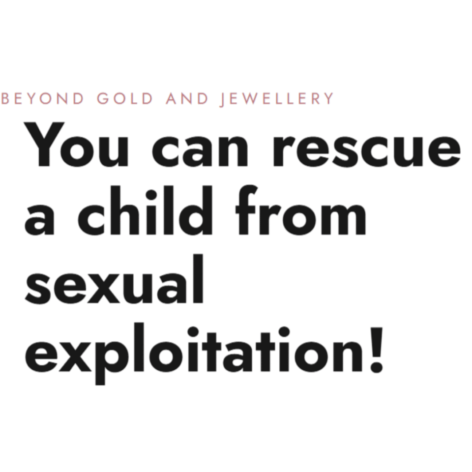 Image that shows the words 'You can save a child from sexual exploitation!'