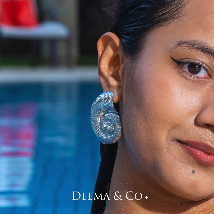 Nautilus Shell Waterproof Summer Earrings - Statement 18K Gold PVD Stainless Steel