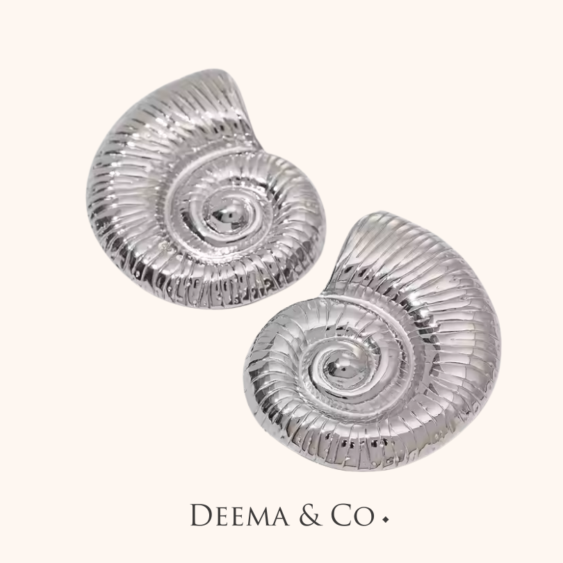 Nautilus Shell Waterproof Summer Earrings - Statement 18K Gold PVD Stainless Steel