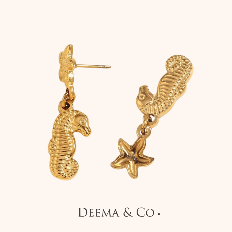seahorse design - waterproof jewellery lightweight