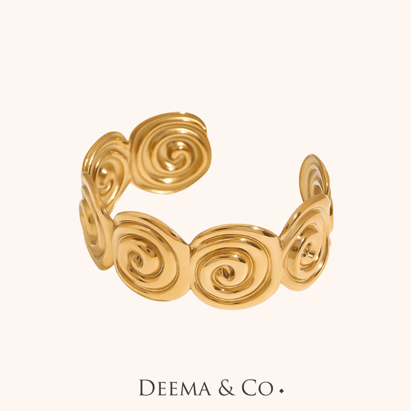 ELNAZ STATEMENT ADJUSTABLE BANGLE - Waterproof Daily Bangle