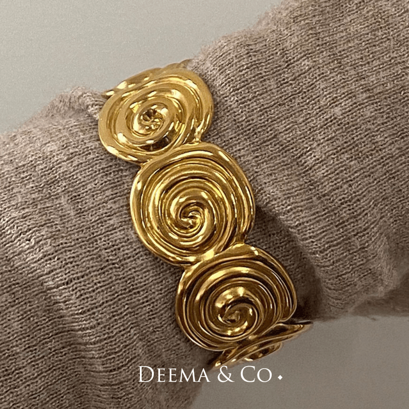 ELNAZ STATEMENT ADJUSTABLE BANGLE - Waterproof Daily Bangle