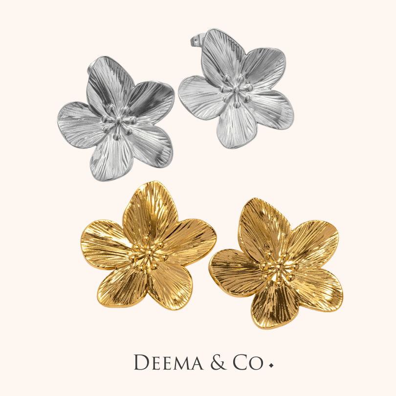 Flower Waterproof Earrings for daily wear - elegant, statement earrings