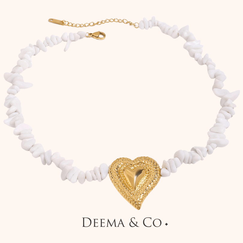 Choker, Necklace with Extender - Lada Love white shell necklace choker - model, Waterproof
