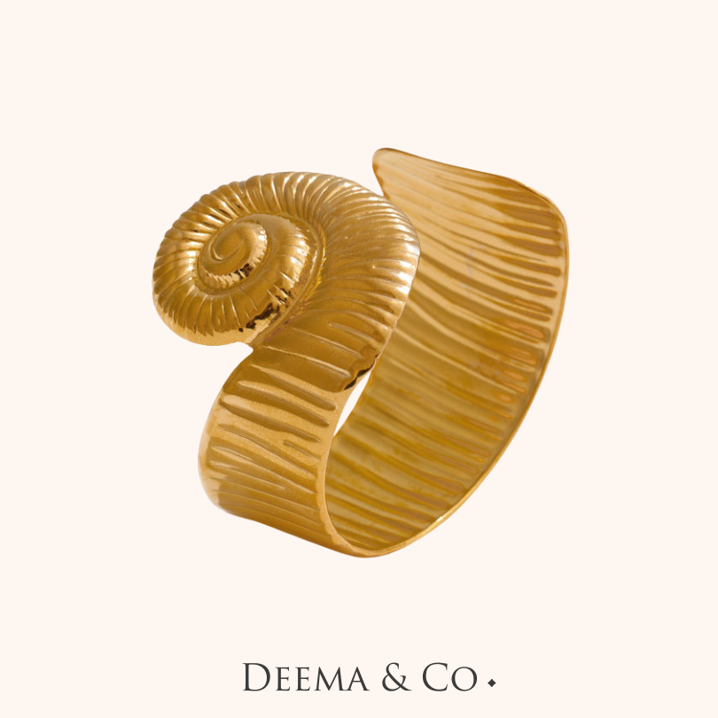 Derya Nautilus Statement Bangle - Main2