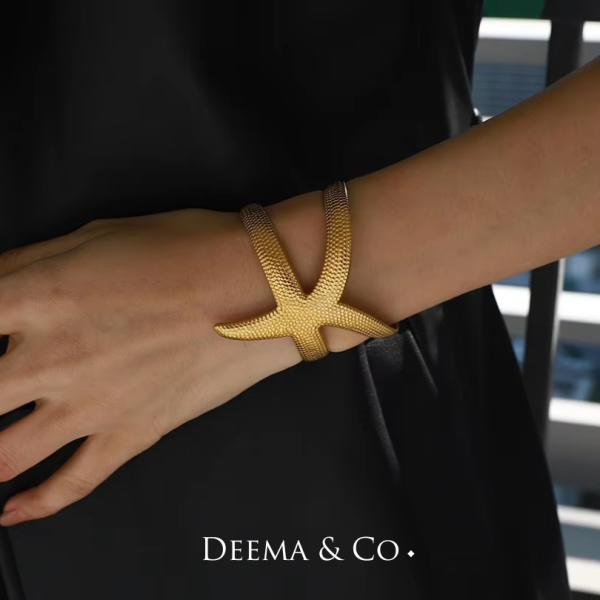 Starfish Wrapped on your wrist - Waterproof Bangle Statement Piece