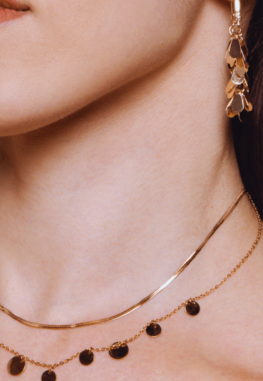 dainty elegant drop earrings and tassel necklaces - waterproof dainty jewellery by deema&co